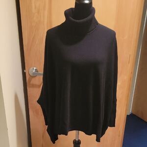 Alfani Elegant Black Oversized Turtleneck Sweater. Sz L
